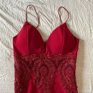 Lace Burgundy Dress Size M